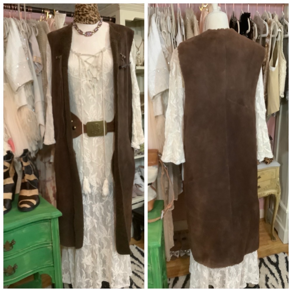 Ralph Lauren Lamb fur long vest